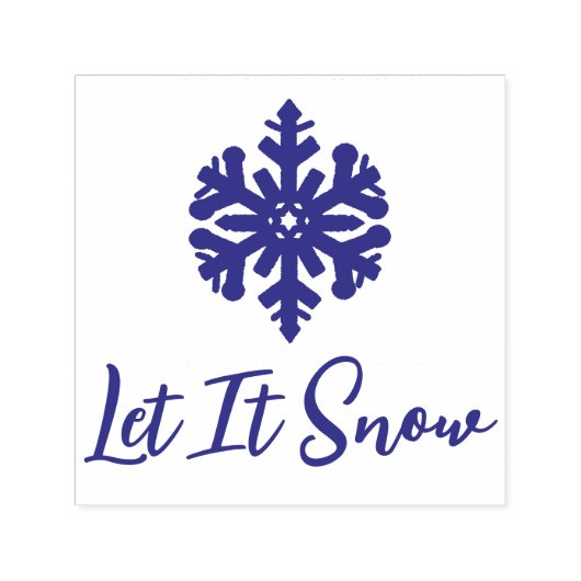 Laat het Paarse sneeuwvlok sneeuwen Zelfinktende Stempel (Design)