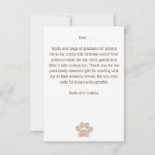 Laat het paw-ty van de puppies-puppypartij zijn bedankkaart (Achterkant)
