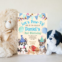 Laat het paw-ty van de puppies-puppypartij zijn kaart