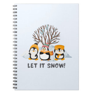Laat het pinguïns sneeuwen notitieboek
