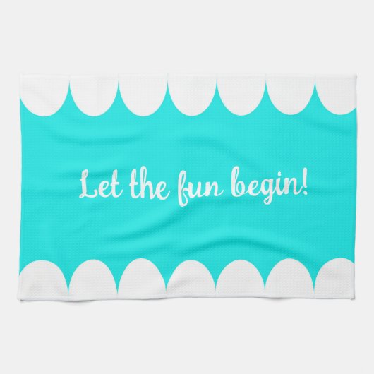 Laat het plezier beginnen! theedoek (Horizontaal)