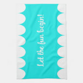 Laat het plezier beginnen! theedoek (Verticaal)