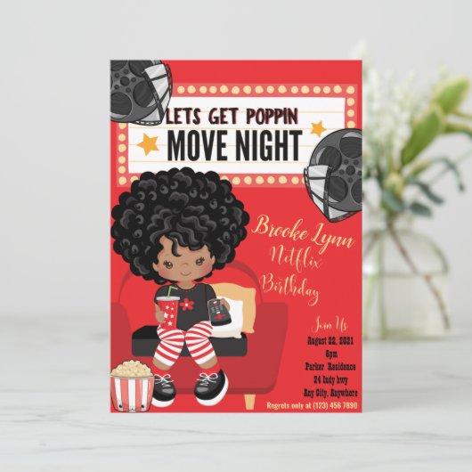 Laat het Poppin Birthday Invitation Kaart halen (Staand voorkant)