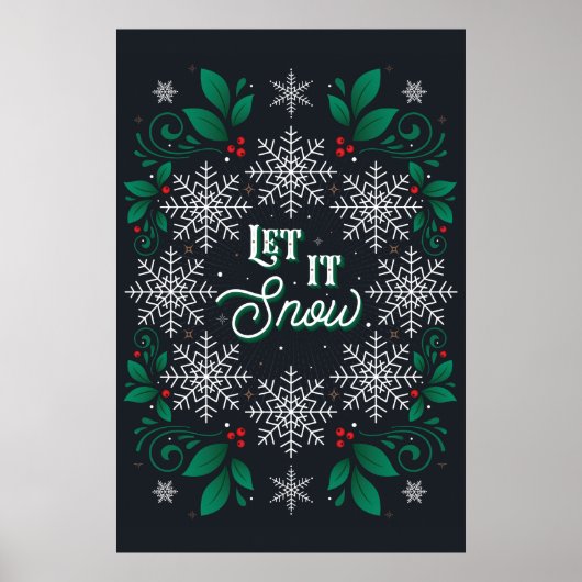 Laat het Poster 24x36 sneeuwen (Voorkant)