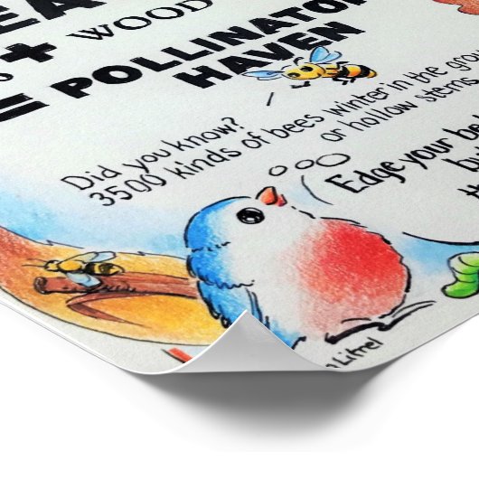 Laat het poster Leaves (Hoek)