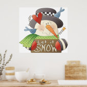 Laat het Poster sneeuwen (Keuken)