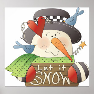 Laat het Poster sneeuwen