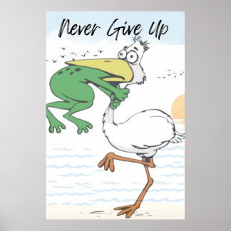 Laat het Poster van kikkerbroekvogel nooit opgeven