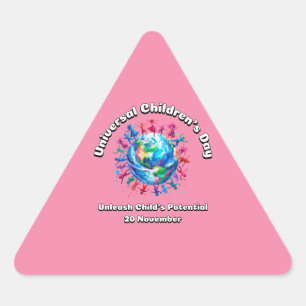 Laat het potentieel van het kind los. Wereldkinder Sticker