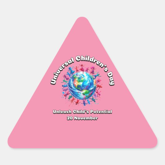 Laat het potentieel van het kind los. Wereldkinder Sticker (Voorkant)