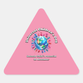 Laat het potentieel van het kind los. Wereldkinder Sticker