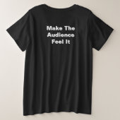 Laat het publiek het voelen grote maat t-shirt (Design achterkant)