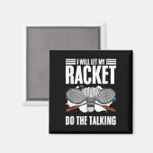 Laat het racket de Talking Shuttle Hobby Badminton Magneet (Voorkant / Achterkant)