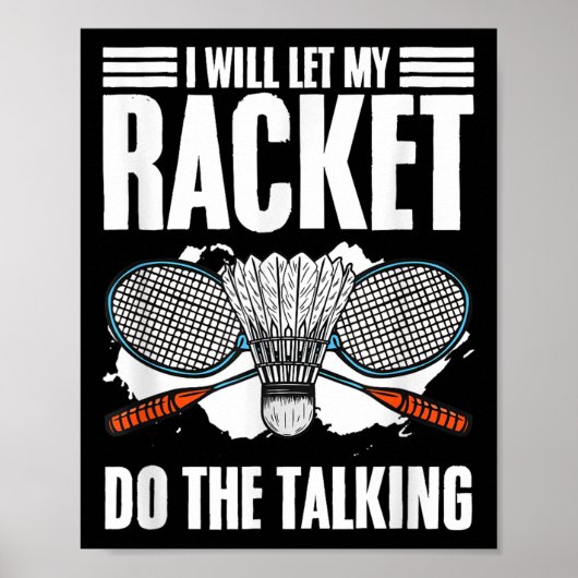 Laat het racket de Talking Shuttle Hobby Badminton Poster (Voorkant)