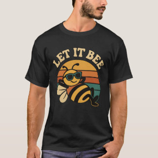 Laat het retro grappige bij zijn t-shirt
