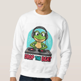 Laat het ritme vallen kikker hoodie Funny DJ kikke Trui