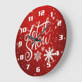 Laat het Rood en Wit Kerstmis sneeuwen Grote Klok (Hoek)