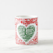 Laat het rood-groene-harskoffiethee-Mok sneeuwen Koffiemok (Center)