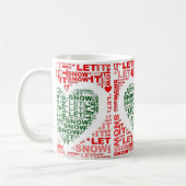 Laat het rood-groene-harskoffiethee-Mok sneeuwen Koffiemok (Links)