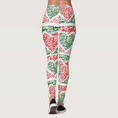 Laat het rood-hartenhandvat maken van Yoga Pants Leggings (Achterkant)