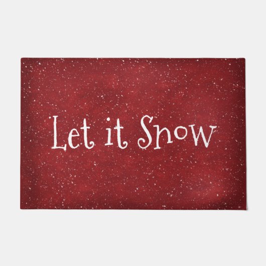 Laat het rood sneeuwen deurmat (Voorkant)