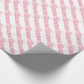 Laat het roze tekstverpakkingspapier sneeuwen cadeaupapier (Hoek)