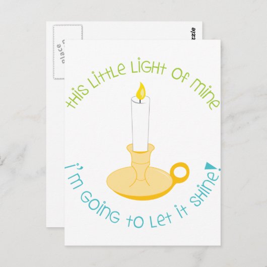 Laat het schijnen briefkaart (Voorkant / Achterkant)