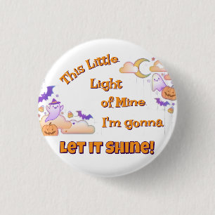 Laat het schijnen Christelijke Halloween Button