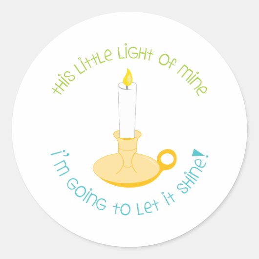 Laat het schijnen ronde sticker (Voorkant)