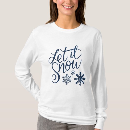 Laat het shirt Sneeuwen met kerst (Voorkant)