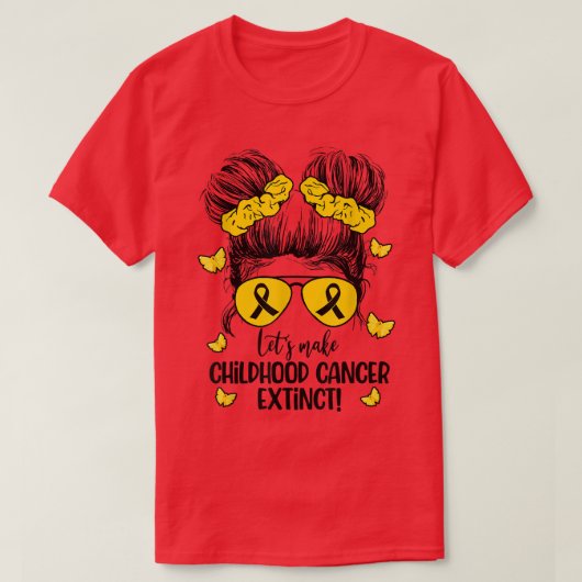 Laat het Shirt van kinderkanker het Uitgebreide Be (Design voorkant)