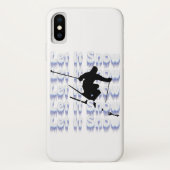 Laat het skiër iPhone Case (Achterkant)