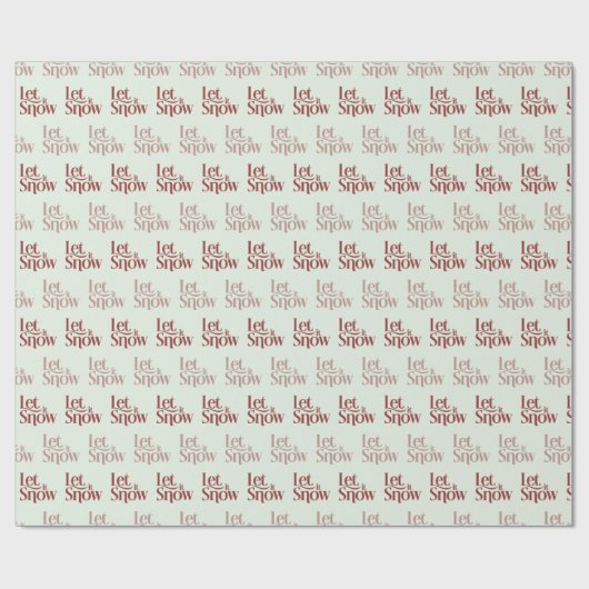 Laat het Sneeuw bord groen Cadeaupapier (Vlak)