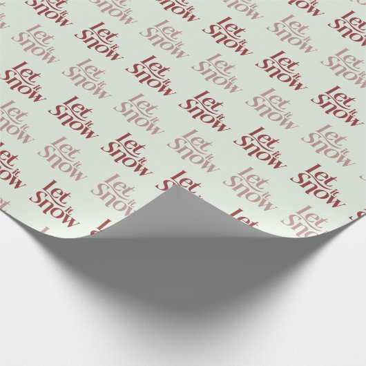 Laat het Sneeuw bord groen Cadeaupapier (Hoek)