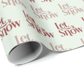 Laat het Sneeuw bord groen Cadeaupapier (Rol Hoek)