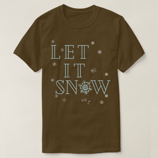LAAT HET SNEEUW, CHRISTMAS SNOWFLAKEN, XMAS FROZEN T-SHIRT (Design voorkant)