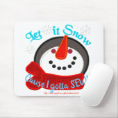 "Laat het sneeuw-ik moet naaien!" Muismat (Met muis)