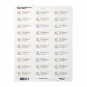 Laat het Sneeuw Retouradreslabels Etiket (Full Sheet)