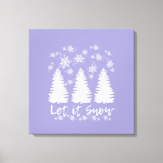 Laat het Sneeuw Stretched Canvas Print