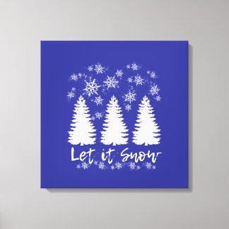 Laat het Sneeuw Stretched Canvas Print