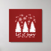 Laat het Sneeuw Stretched Canvas Print (Voorkant)