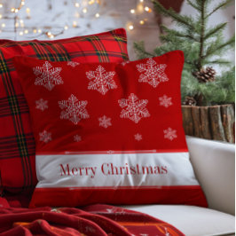 Laat het Sneeuw Vakantie Kussen, Rood Kussen
