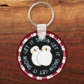 Laat het Sneeuw Vakantie Tshirts en Geschenken Sleutelhanger (Voorkant)