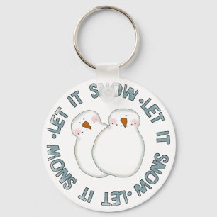 Laat het Sneeuw Vakantie Tshirts en Geschenken Sleutelhanger