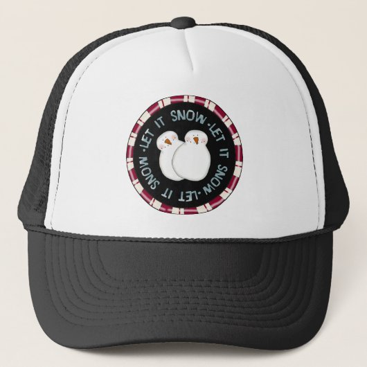Laat het Sneeuw Vakantie Tshirts en Geschenken Trucker Pet (Voorkant)