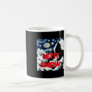 Laat het Sneeuw Winter Wonderland Art Creative Ski Koffiemok