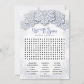 Laat het Sneeuw-Zilveren Glitter Afdrukbare Word Z Feestdagenkaart (Voorkant)