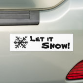 Laat het sneeuw zwevende sneeuwvlok bumpersticker (Op auto)