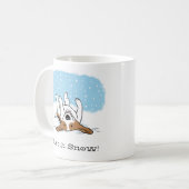 Laat het sneeuwbeagle | Aangepaste Vakantiegang vo Koffiemok (Voorkant links)