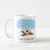 Laat het sneeuwbeagle | Aangepaste Vakantiegang vo Koffiemok (Links)